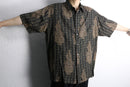 “PERRY ELLIS” total pattern silk H/S shirt