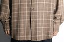 “Zanella” tartan check poly rayon shirt