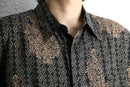 “PERRY ELLIS” total pattern silk H/S shirt