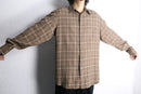 “Zanella” tartan check poly rayon shirt