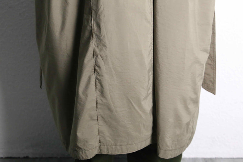 sand beige color poly long trench coat