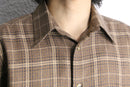 “Zanella” tartan check poly rayon shirt