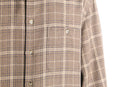 “Zanella” tartan check poly rayon shirt