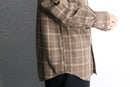 “Zanella” tartan check poly rayon shirt