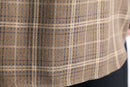 “Zanella” tartan check poly rayon shirt