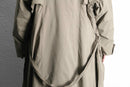 sand beige color poly long trench coat