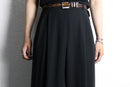 draped black wide pants