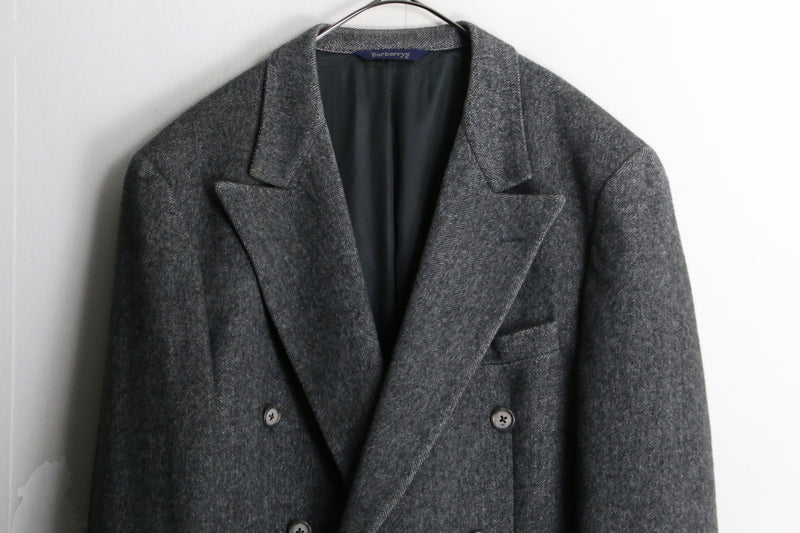 "Burberry's" glay wool double tailored jacket