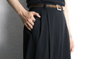 draped black wide pants
