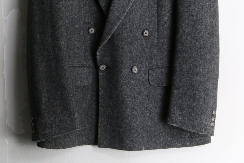 "Burberry's" glay wool double tailored jacket