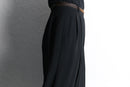 draped black wide pants