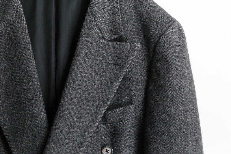 "Burberry's" glay wool double tailored jacket