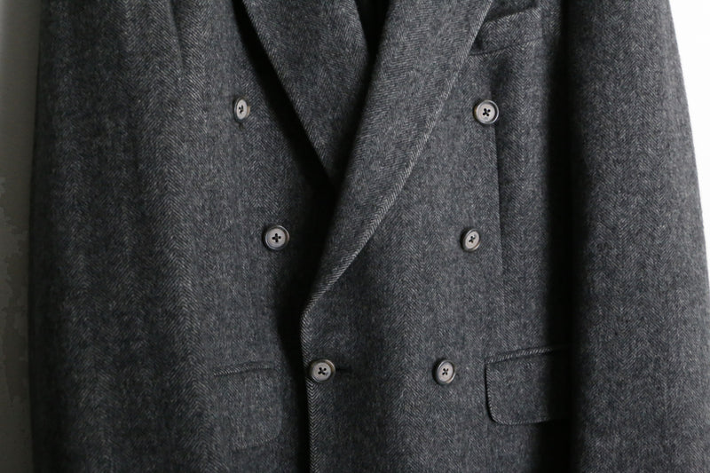 "Burberry's" glay wool double tailored jacket