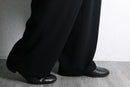 draped black wide pants