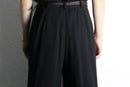 draped black wide pants