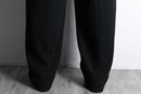 draped black wide pants
