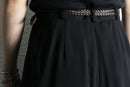 draped black wide pants