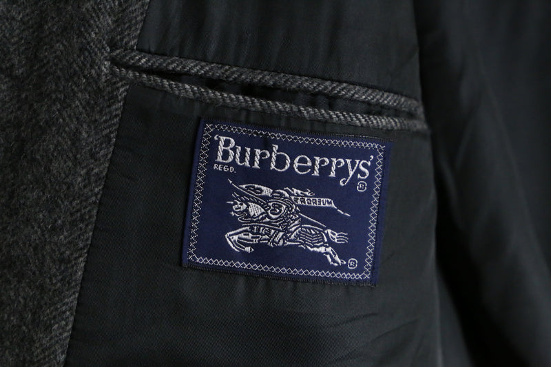 "Burberry's" glay wool double tailored jacket