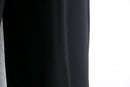 draped black wide pants