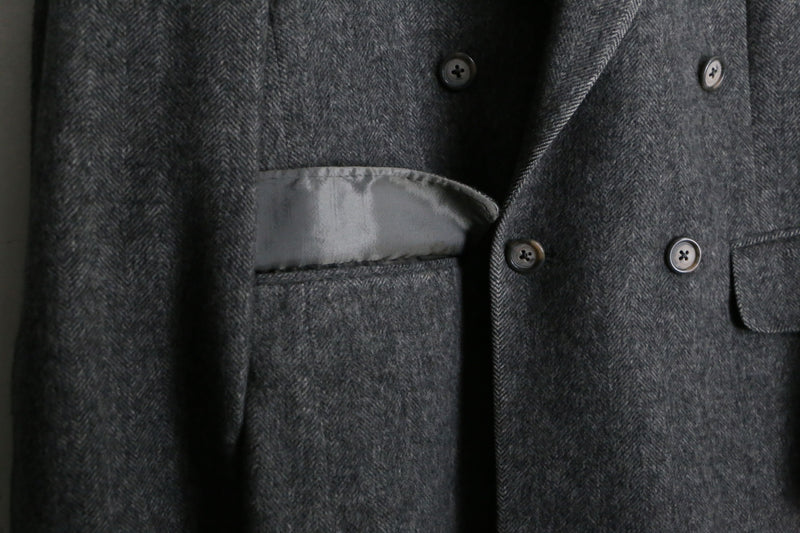 "Burberry's" glay wool double tailored jacket