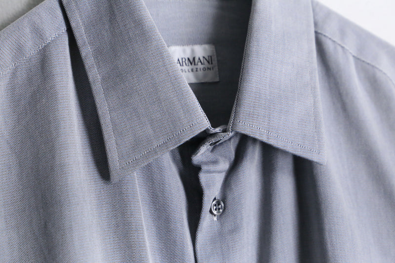 "ARMANI" plain dress L/S shirt