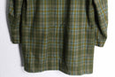 multi line tartan check hidden placke middle chesterfield coat