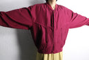 magenta color silk blouson