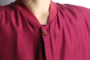 magenta color silk blouson