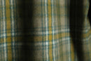 multi line tartan check hidden placke middle chesterfield coat