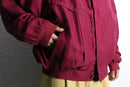 magenta color silk blouson
