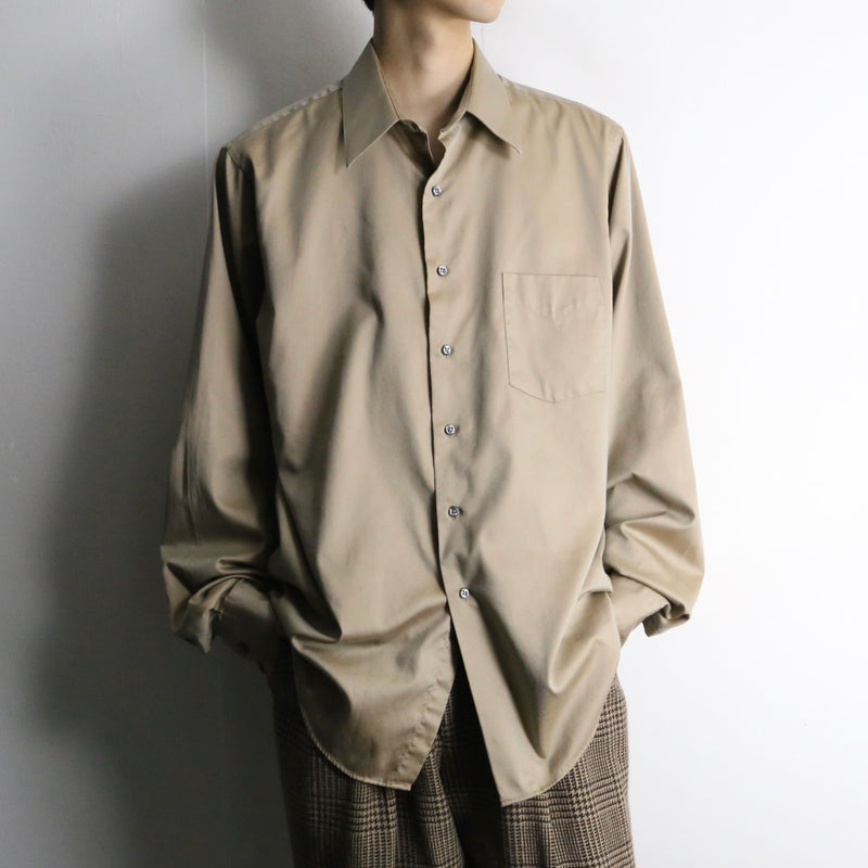 beige loose size relaxed shirt