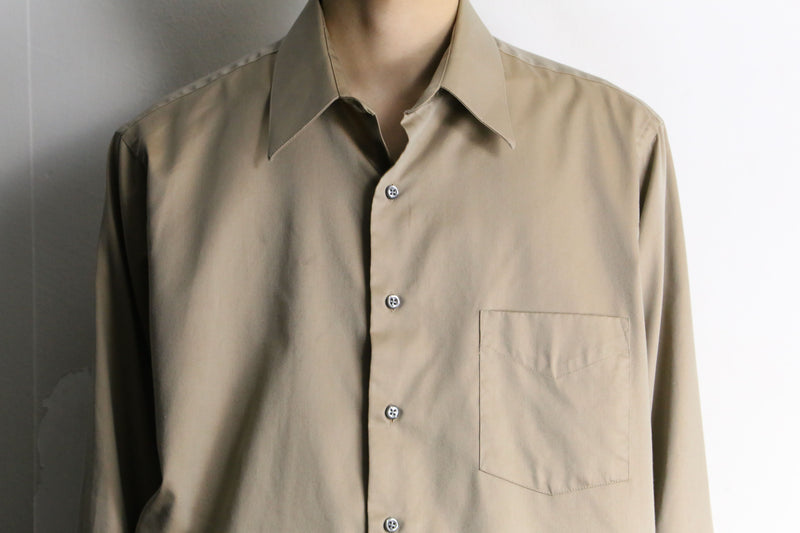 beige loose size relaxed shirt