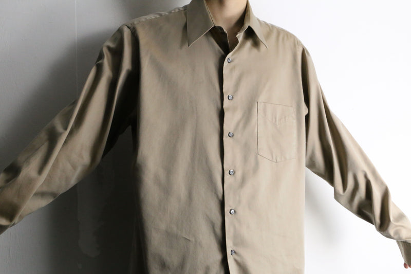 beige loose size relaxed shirt