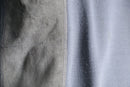 leather side panel split-neck knit