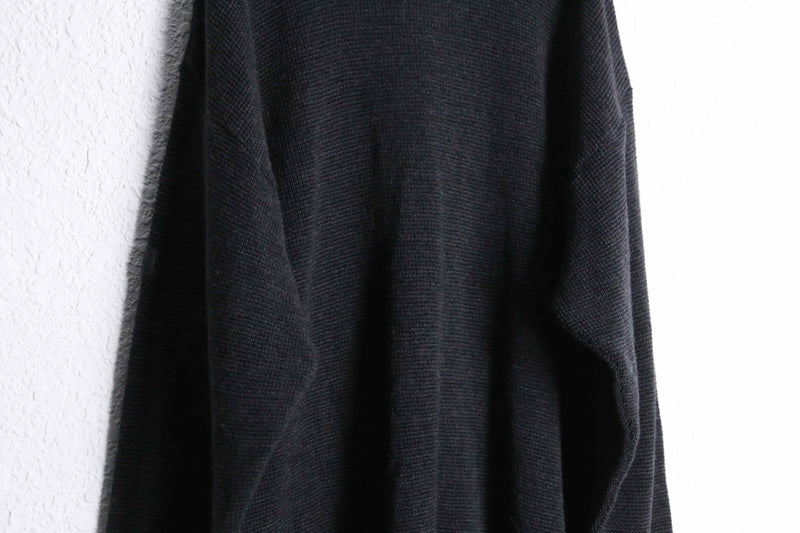 gray color multi design stripe knit cardigan