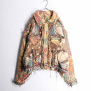 ''Re:make''rug fringe design short jacket