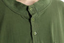 ”KINGSIZE” khaki henley neck pullover