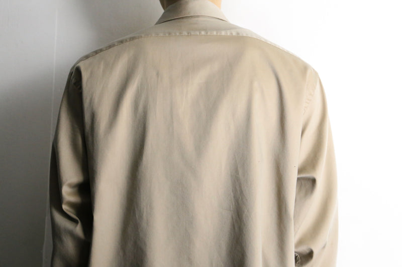 beige loose size relaxed shirt