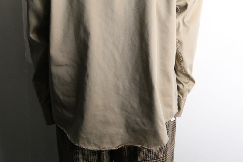 beige loose size relaxed shirt