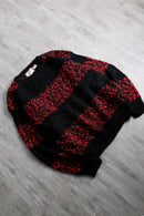 1980-90s melange border acryl knit