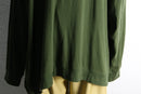 ”KINGSIZE” khaki henley neck pullover