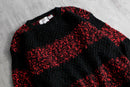 1980-90s melange border acryl knit