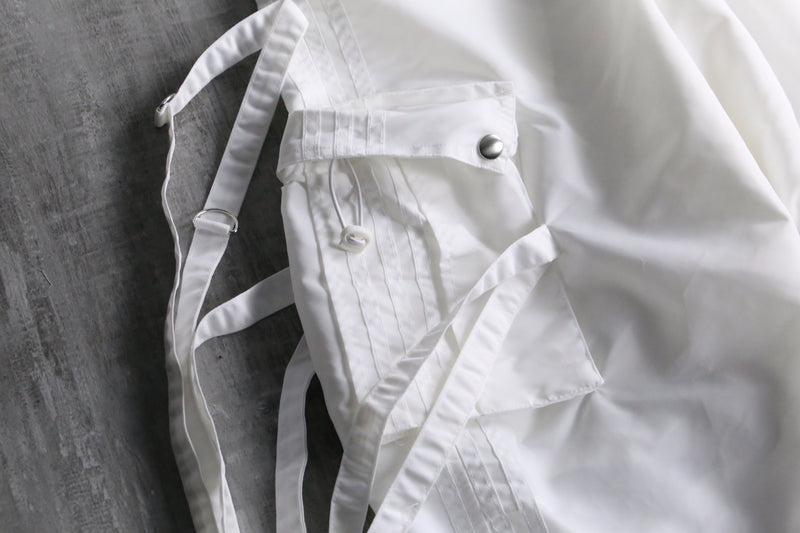 GS gimmick TECHNO pants (WHITE)