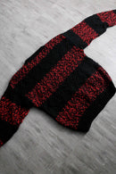 1980-90s melange border acryl knit