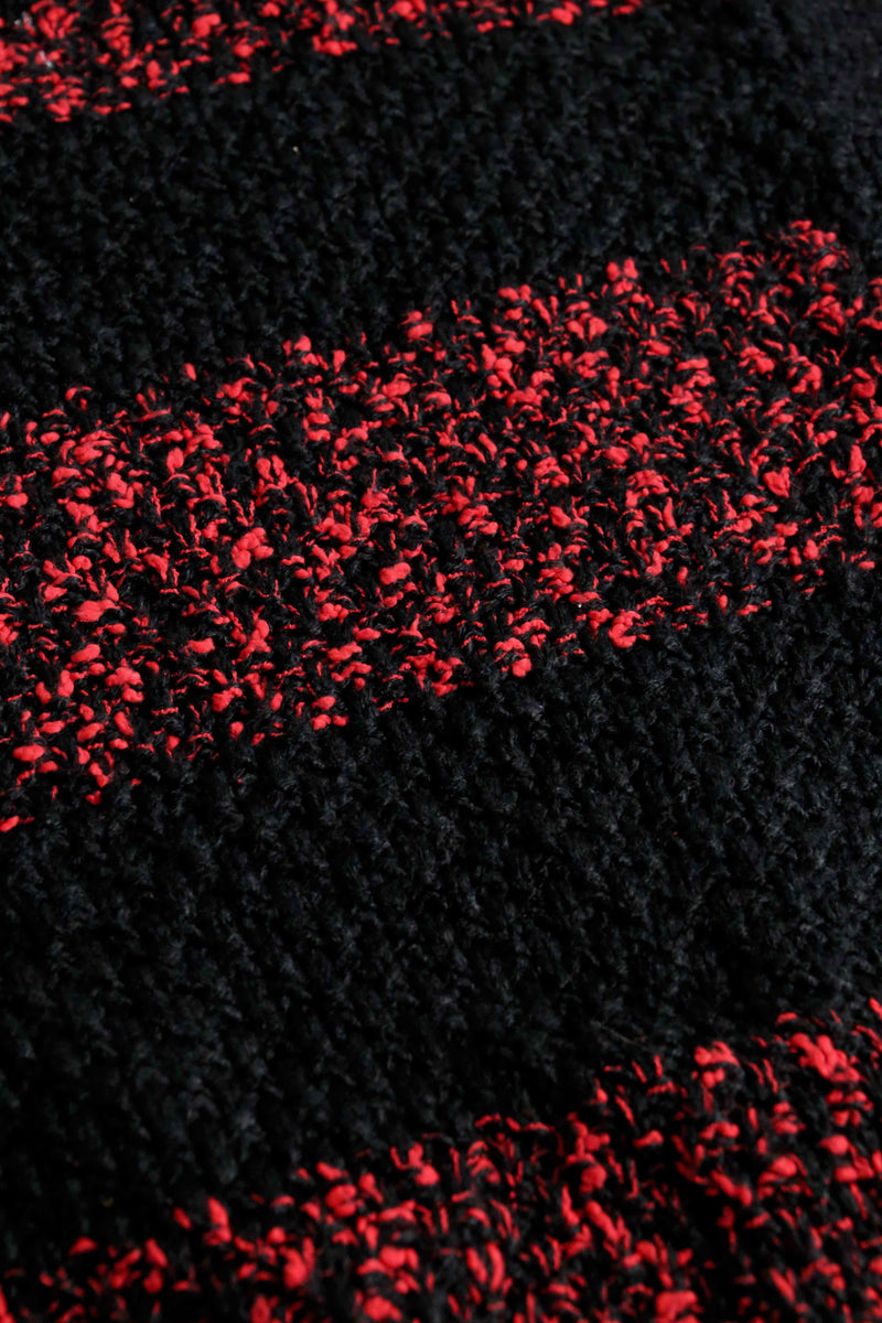 1980-90s melange border acryl knit