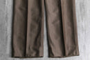 70’s “Circle S” shiny brown poly wide tapered dress pants