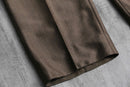 70’s “Circle S” shiny brown poly wide tapered dress pants