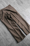 70’s “Circle S” shiny brown poly wide tapered dress pants