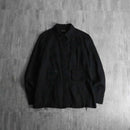 1990-00s black linen shirt jacket