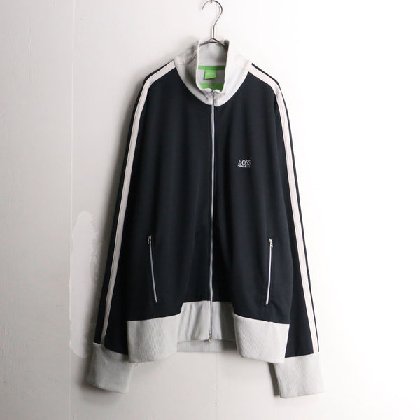 " HUGO BOSS" navy × white color track jacket